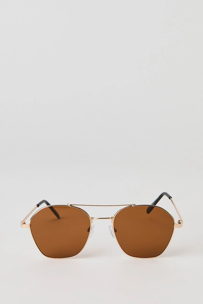 Lunettes de soleil aviateur rondes