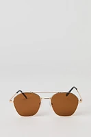 Lunettes de soleil aviateur rondes