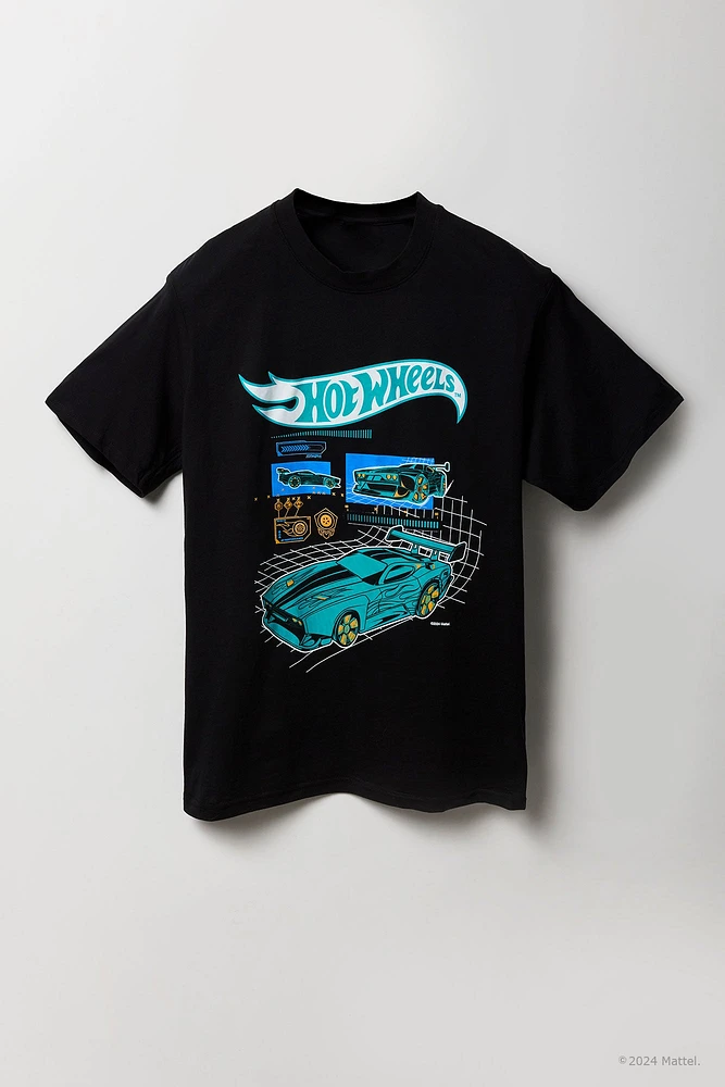T-shirt à imprimé Hot Wheels