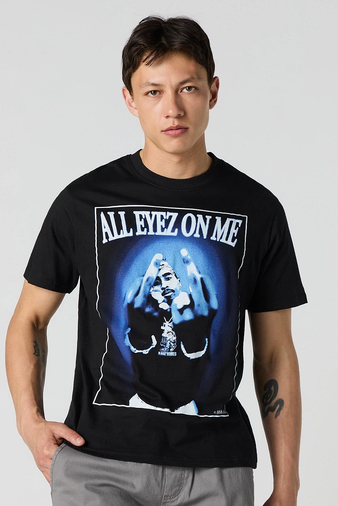 T-shirt à imprimé Tupac All Eyez on Me