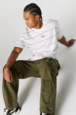 City Embroidered Striped T-Shirt