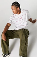 City Embroidered Striped T-Shirt