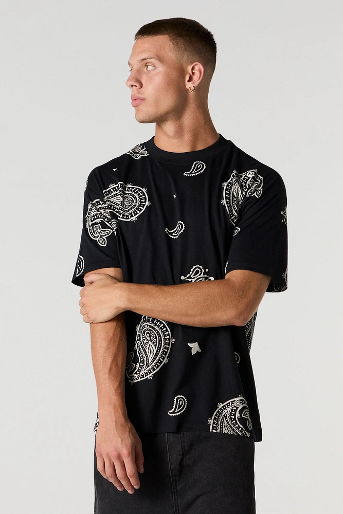 T-shirt avec motif cachemire