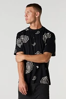 T-shirt avec motif cachemire