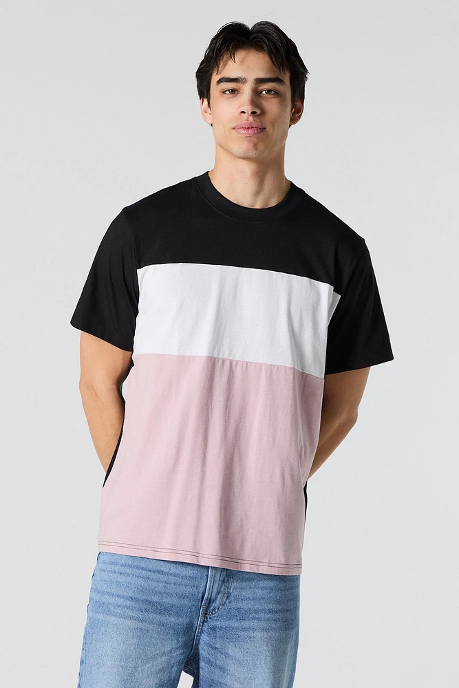 T-shirt à blocs de couleurs