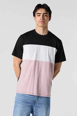 T-shirt à blocs de couleurs