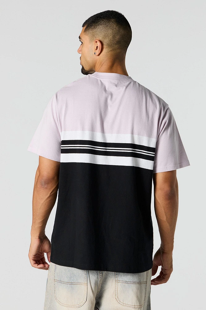 Striped Colourblock T-Shirt