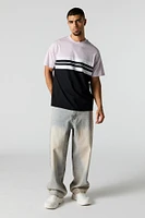 Striped Colourblock T-Shirt