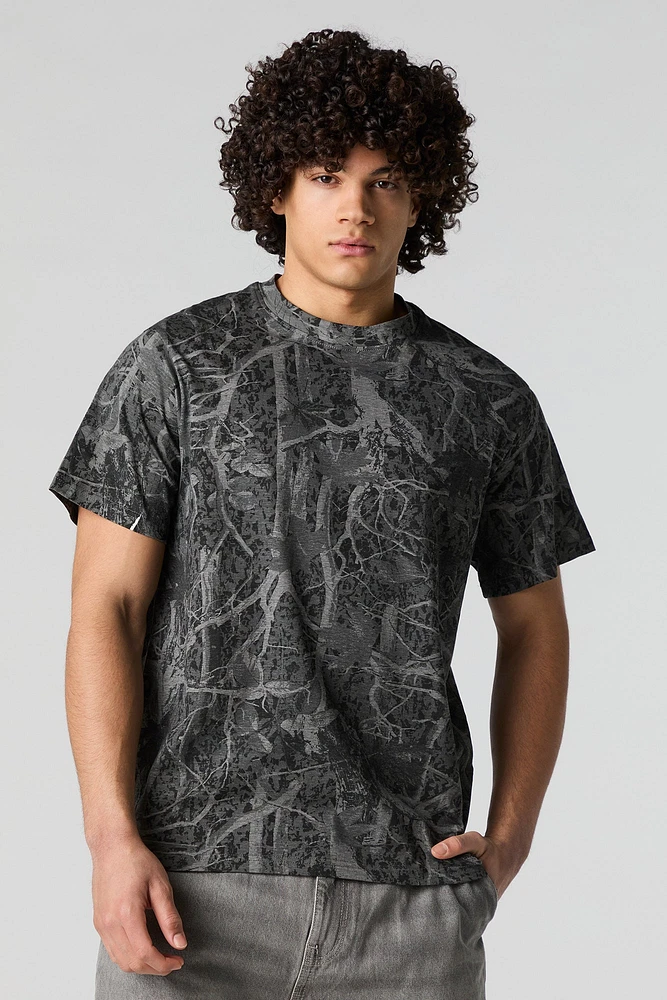 T-shirt avec motif camouflage