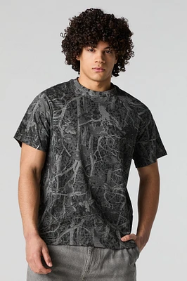 T-shirt avec motif camouflage