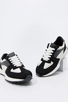 Faux Suede Colourblock Sneaker
