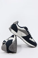 Faux Suede Colourblock Sneaker