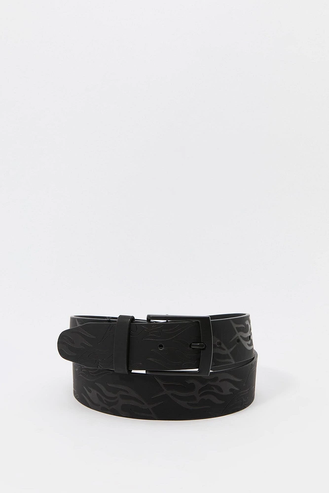 Faux Leather Textured Belt