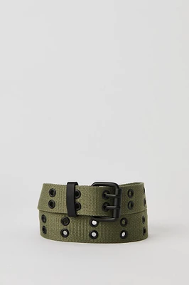 Ceinture en tissu à doubles perforations