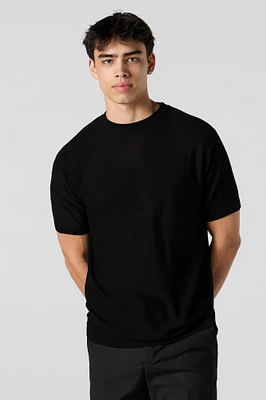 T-shirt en tricot uni