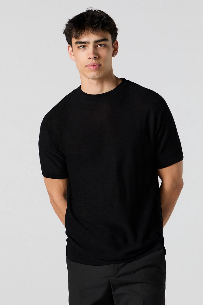 T-shirt en tricot uni