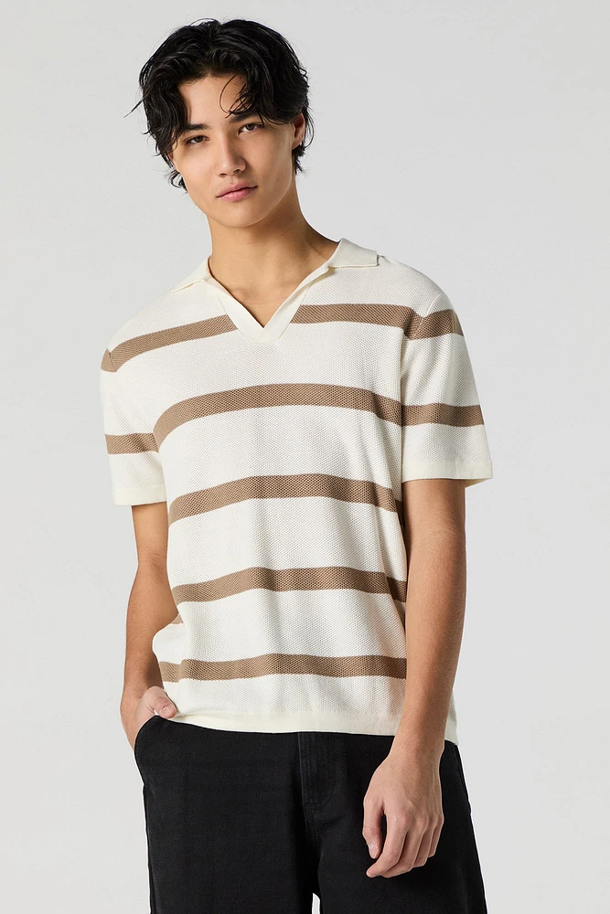 Polo en tricot ray
