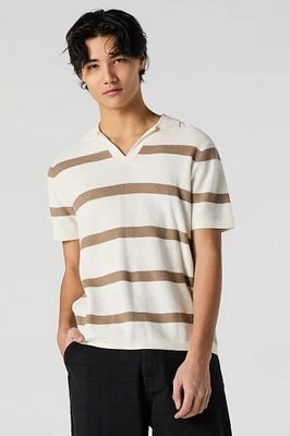 Polo en tricot ray