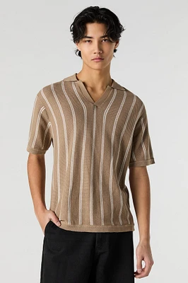 Polo en tricot ray