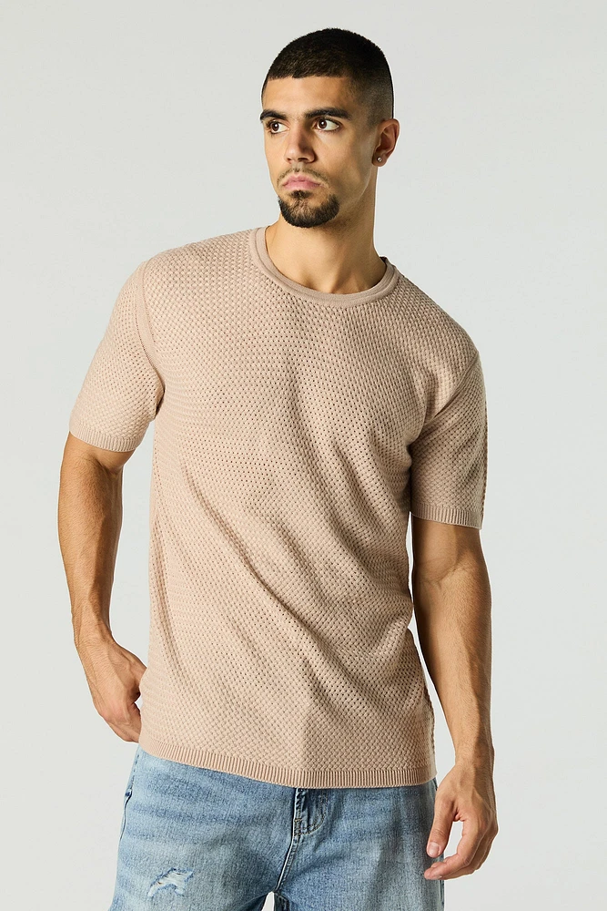 Chemise en tricot ouvert