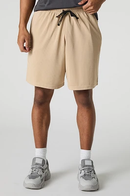 Short Active en filet à taille coulissante