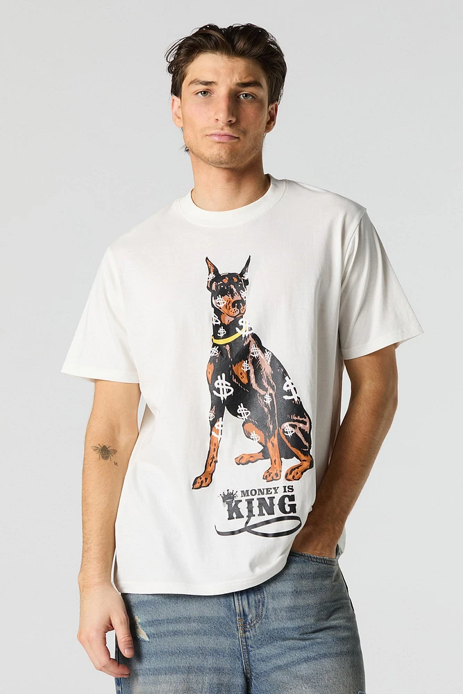 T-shirt à imprimé Money is King
