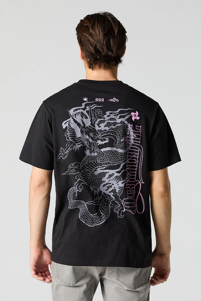 T-shirt à imprimé Dragon