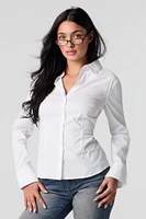Slim Fit Button-Up Top