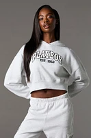Playboy Graphic Fleece Cropped Hoodie