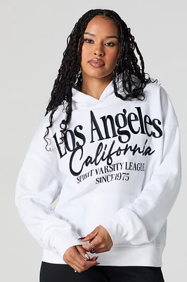 City Embroidered Oversized Fleece Hoodie