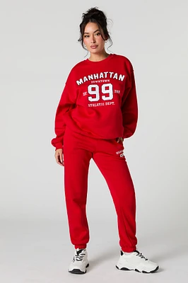 Jogger en molleton avec motif brodé Miami