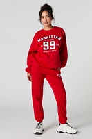 Jogger en molleton avec motif brodé Miami