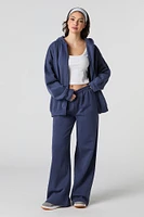 Pantalon d'entraînement à jambe large en molleton