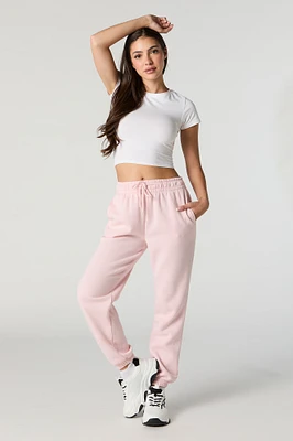 Jogger en molleton doux à taille haute