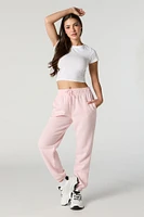 Jogger en molleton doux à taille haute