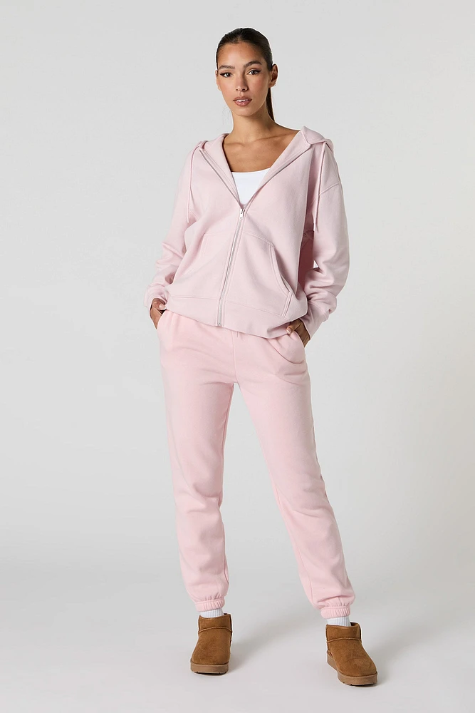 Jogger en molleton doux à taille haute