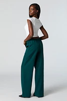 Drawstring Straight Leg Dress Pant
