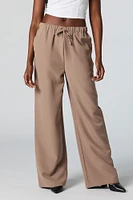 Drawstring Straight Leg Dress Pant