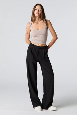 Pleated Wide Leg Dress Pant