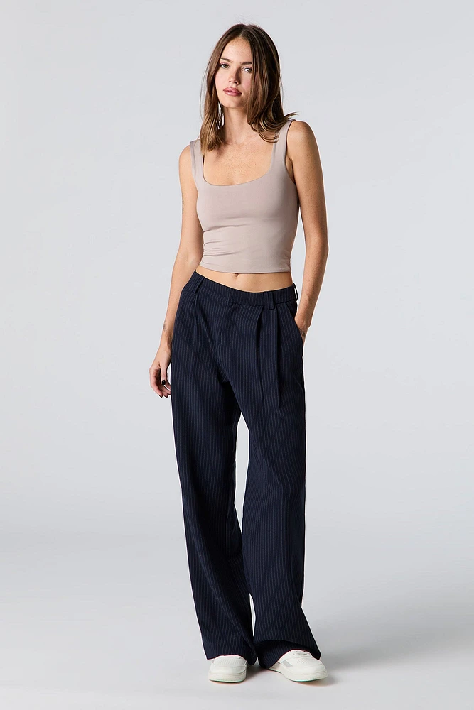 Pantalon habillé plissé à jambe large