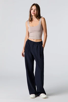 Pleated Wide Leg Dress Pant
