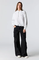 Pantalon cargo à jambe large avec poches multiples