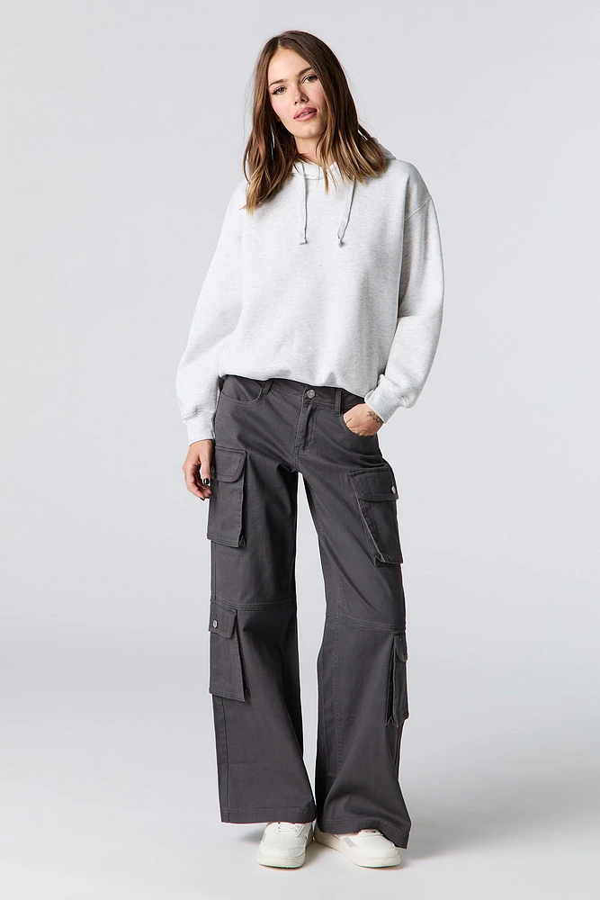 Pantalon cargo à jambe large avec poches multiples