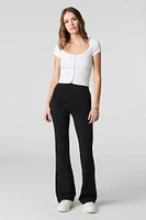 Wide Waist Flare Pant