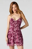Mesh V-Neck Cami Mini Dress