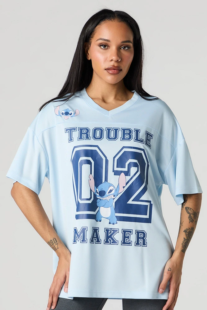 Jersey en filet à imprimé Stitch