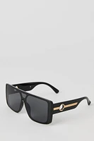 Lunettes de soleil carrées plates