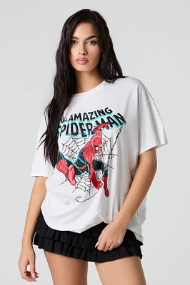 T-shirt coupe garçonne à imprimé Spiderman