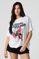 T-shirt coupe garçonne à imprimé Spiderman