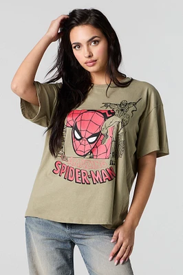 T-shirt coupe garçonne à imprimé The Amazing Spiderman